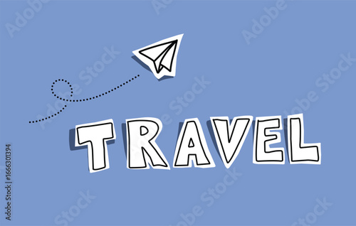 Travel poster template simple design