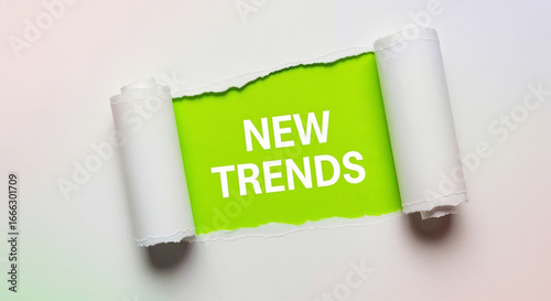 torn paper on green trend 2025