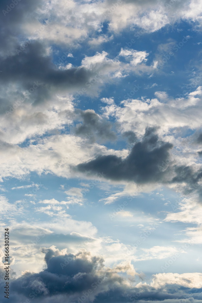 Obraz premium 夏の空 夕暮れの時の空と雲221