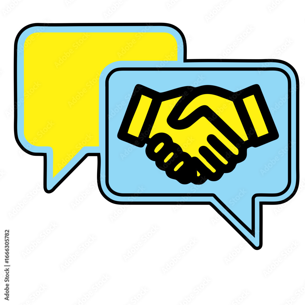 Fototapeta premium Consulting Icon – Black Line Symbol of Communication & Collaboration