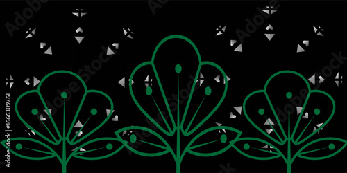 Nature leaves, green tropical forest, backgound illustration concept