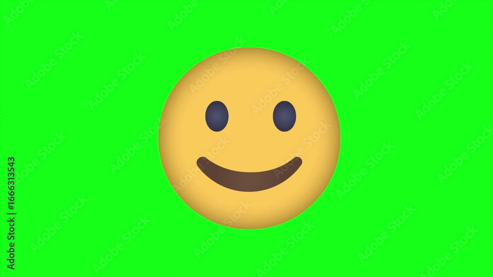 smiley face emoji 2d animation motion graphic, 4k green scren video smiley face emoji 2d animation motion graphic, 4k green scren video