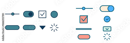 Modern UI elements vector illustration for design projects