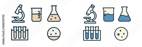 Vector art of lab equipment for scientific research