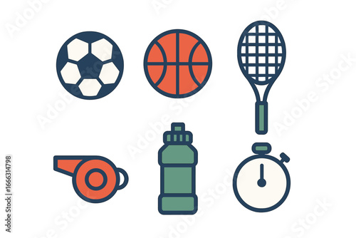 Various sports equipment and accessories for athletic activities