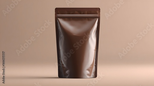 Professional 3D Blank Coffee Pouch Mockup on Isolated Background
