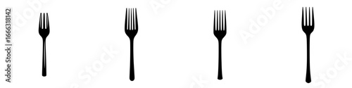 Various fork designs displayed in a minimalist layout showcasing elegance and utility for dining settings