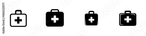 First aid kits in various designs showcasing medical preparedness and care