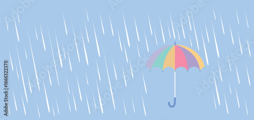 clouds and strom , Rainy Days, umbrella, vector design