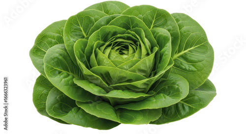 Isolated Butterhead Lettuce Head