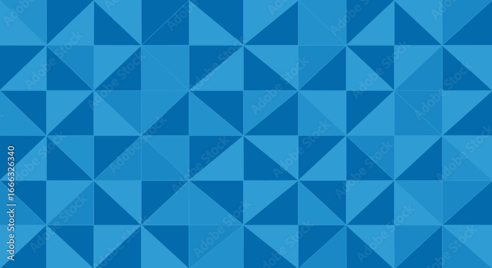 Fototapeta premium Captivating geometric blue abstract background with repeating triangular pattern and optical illusion effect for design projects and visual content creation