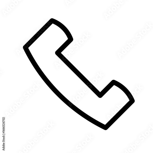 phone receiver line icon