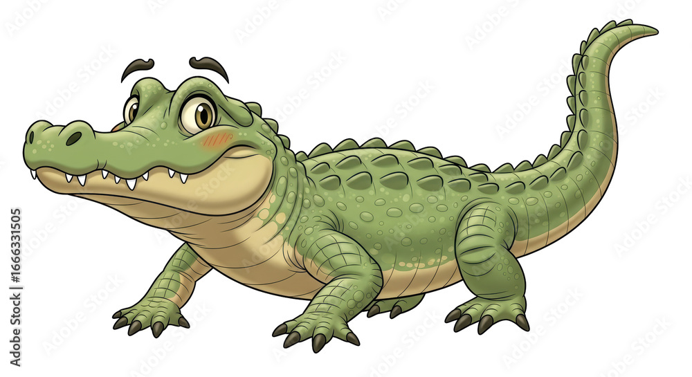 Fototapeta premium Isolated Alligator Cartoon