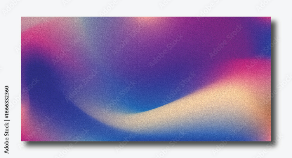 Fototapeta premium Abstract blurred multicolored gradient fluid vector background design wallpaper template with noise grainy texture, dynamic color, waves, and blend. Futuristic modern backdrop design for business.