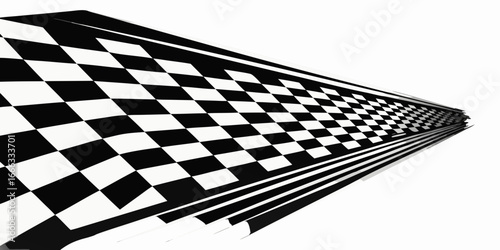 checkered racing road for race