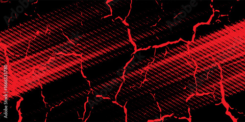 red black brush wrap car sticker pattern abstract banner sporty lines red black color combination grunge brush pattern racing motorcycle design, Eps 10, vector illustration.