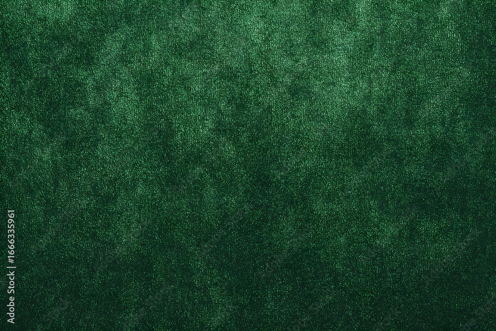 Fototapeta premium A textured, deep green background resembling felt. The lush, rich texture creates a sense of depth and tactile appeal