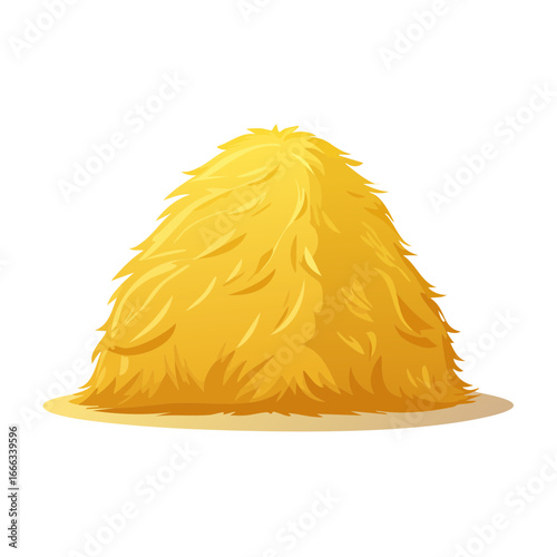 Isolated Haystack Illustration on Black Background, Agriculture Concept