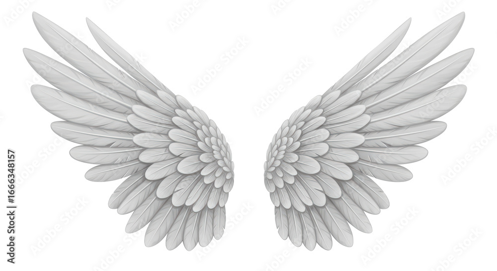 Obraz premium Isolated White Angel Wings
