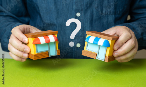 Choosing a franchise to start your business. Market entry, entrepreneurship, investment decision, brand selection, small business growth