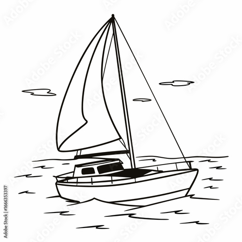 yacht on the sea