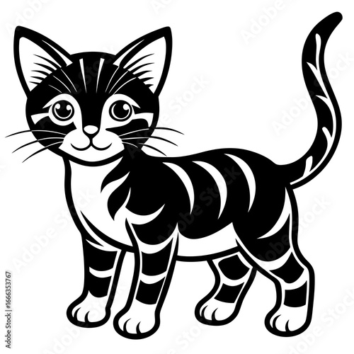 black cat cartoon