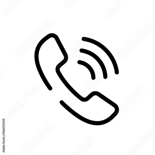 Modern Phone Call Communication Contact Telephone Vector Icon Design for Business Customer Service Applications