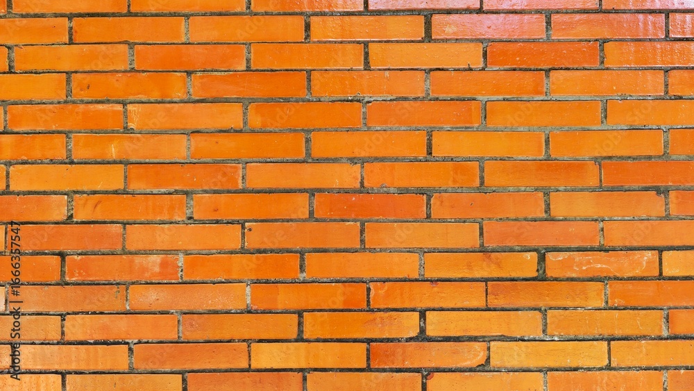 Obraz premium seamless red brick pattern. Seamless brick wall texture. Panorama of an old red brick wall as a background or texture
