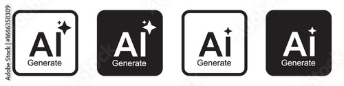 AI generate create set icon, vector illustration