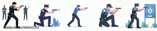 police vector during shooting practice