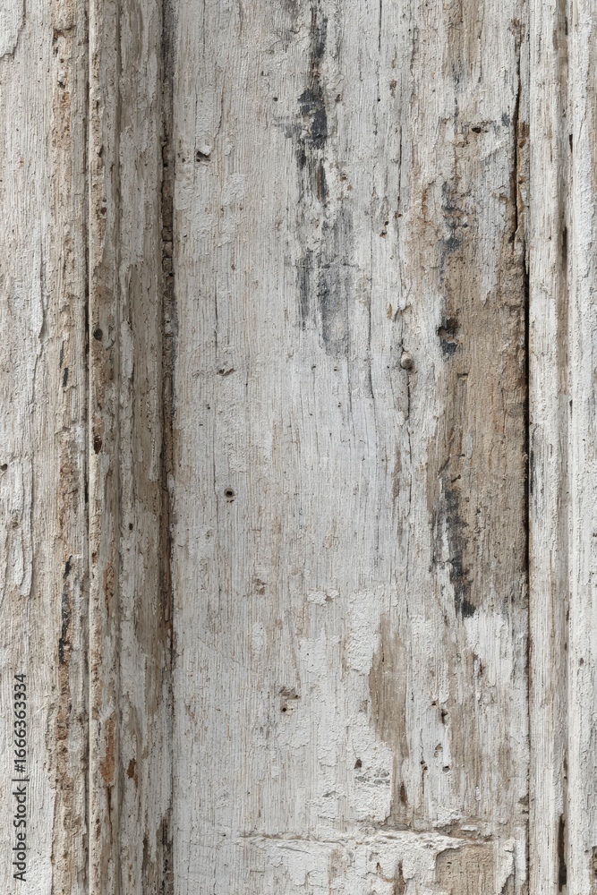 Obraz premium Textured Aged White Grey Wood Panel