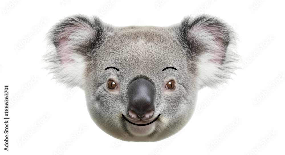 Fototapeta premium Isolated Koala Head Cartoon