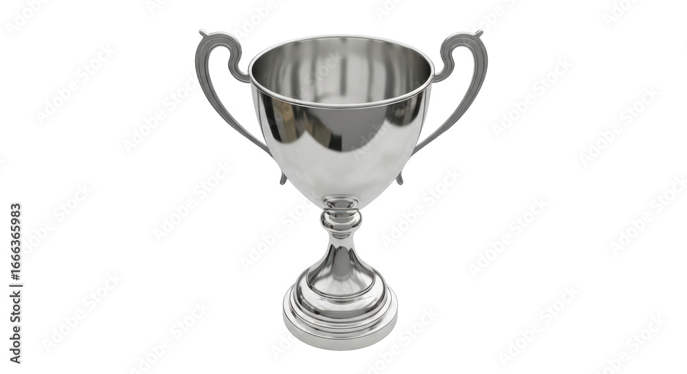 Obraz premium Isolated Silver Trophy Cup