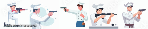 chef character vector is shooting