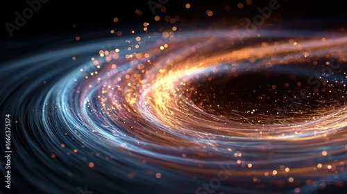 Abstract swirling cosmic vortex