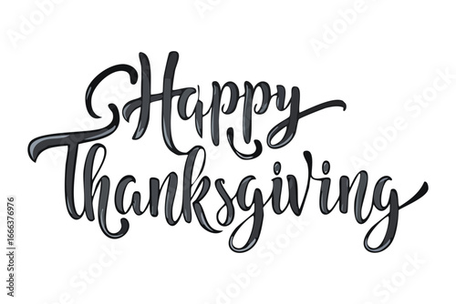 Happy thanksgiving lettering inscription background