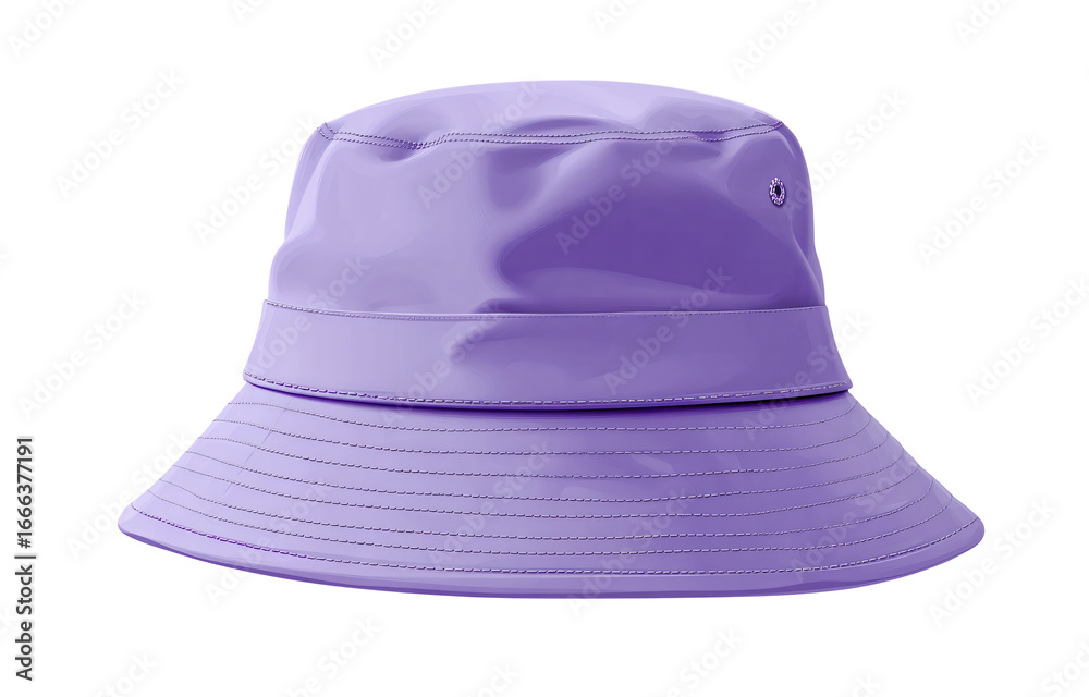 Fototapeta premium Stylish purple bucket hat for fashion, streetwear, and summer vibes