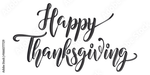 Happy thanksgiving lettering inscription background
