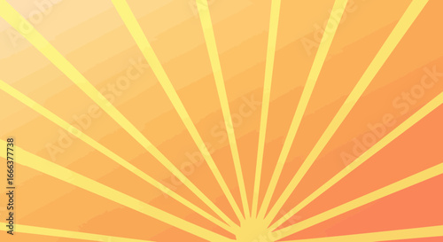 Abstract background with sun rays emanating from the lower center area