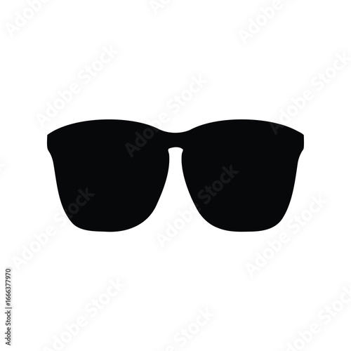 Silhouette of stylish sunglasses providing sun protection and a fashion statement