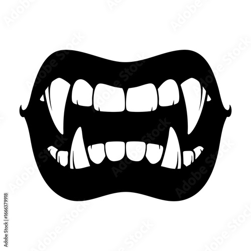 scary horror vampire fangs teeth clip art