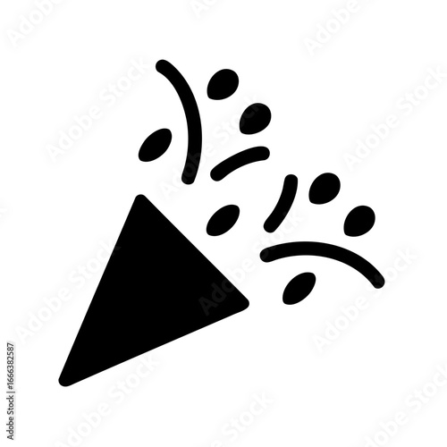 Confetti bursting out of a party popper celebrating a special occasion