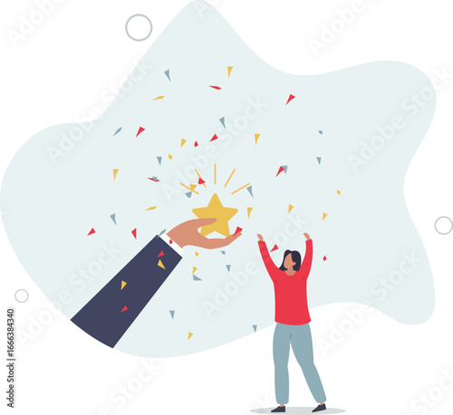 Employee success recognition, encourage and motivate best performance, cheering or honor on success or achievement concept.life and employment of people.