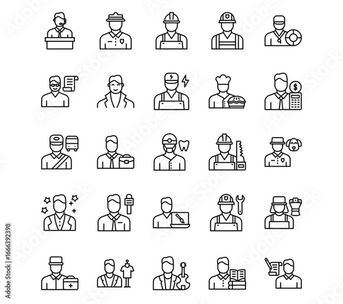 Diversity Line Vector Icons