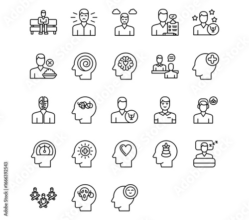 Psychology Line Vector Icons