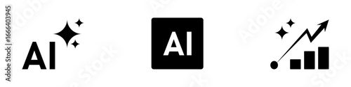 Artificial intelligence icons represents increasing growth, innovation, data, and other technical achievements