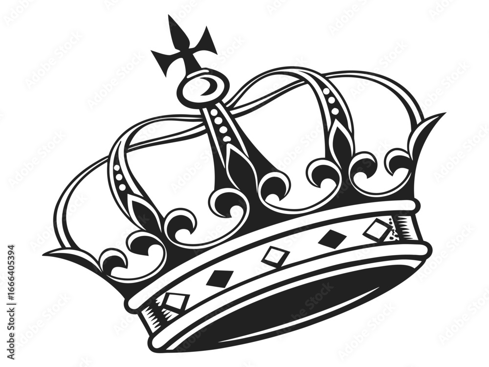 Fototapeta premium princess crown vector illustration