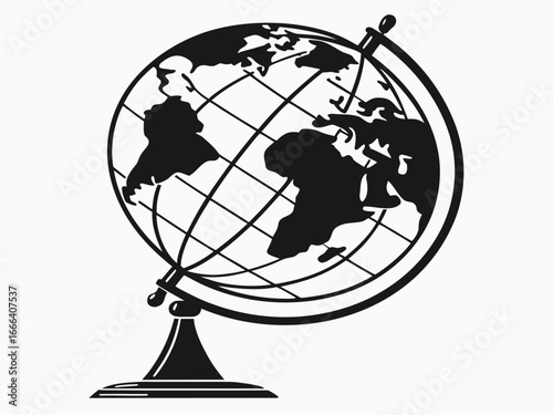 globe on white background
