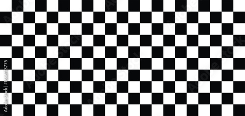 Checkered pattern vector. black white road stripe background pattern vector illustration