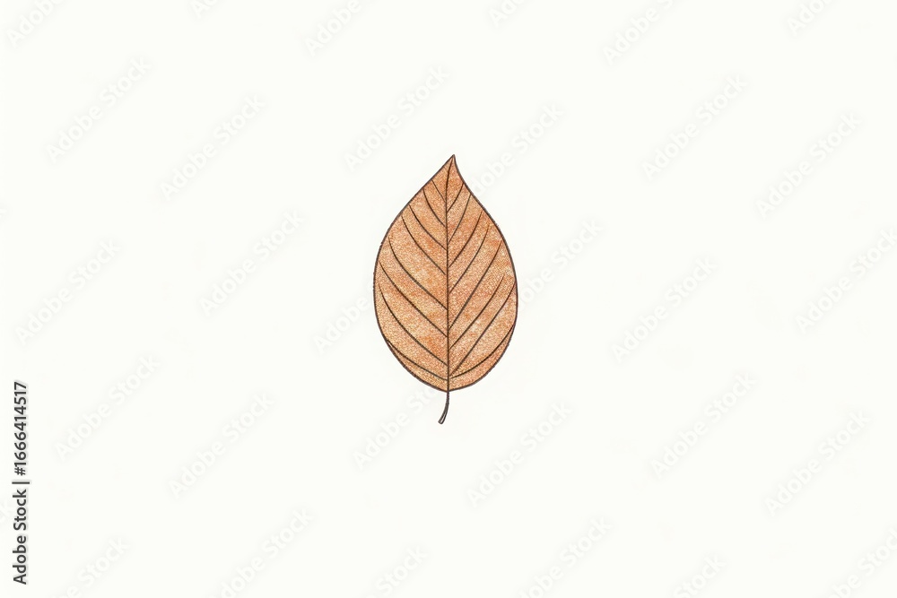 Obraz premium An Autumn leaves icon drawing plant leaf.